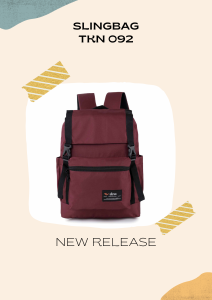 Tas Ransel Backpack Oxford Series Maroon