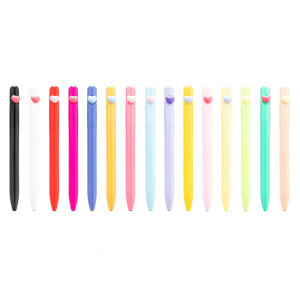 10ชิ้นปากกาลูกลื่นหมึกดำ1.0มม. รักหัวใจปากกาลูกลื่นเครื่องเขียนปากกาเขียนลื่นอุปกรณ์สำนักงานโรงเรียนปากกา