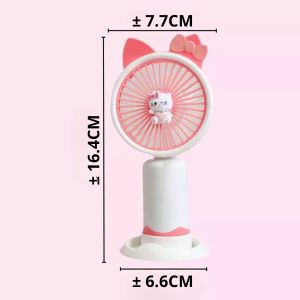 Kipas Angin Tangan Motif Sanrio Mini USB Portable + Stand Hp / Handheld Fan Lucu Rechargeable Pendingin Udara Anti Panas Untuk Outdoor Nonton Konser Gift Souvenir Berkualitas - FR GALLERY