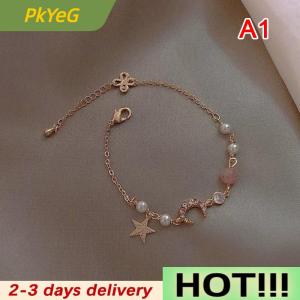 PkYeG Exquisite Bracelets For Women Star Moon Zircon  Bracelet Simple Send Girlfriend Wedding Bracelets Jewelry Gift