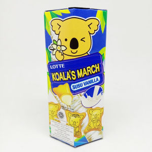Camilan Biskuit Snack Crunchy Lotte Koalas March 37 Gram Susu Vanilla Strawberry Cokelat