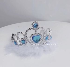 (ร้านไทย ส่งไว)มงกุฎเจ้าหญิง มงกุฎมีขน มงกุฎน่ารัก มงกุฎปาร์ตี้ มงกุฎวันเกิด คาดผมวันเกิด มงกุฎhappy birthday