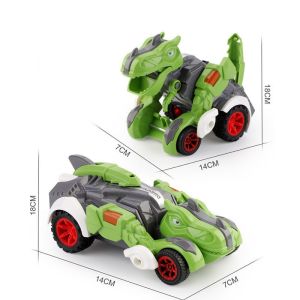 New Transforming Dinosaur Car Deformation Car Toys Inertial Sliding Dino Car Automatic Transform Toy Boys Amazing Gifts Kid Toy
