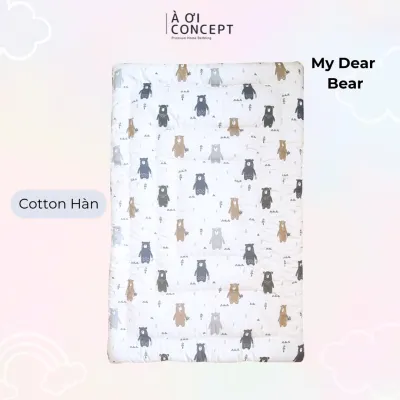 Nệm ngủ cho bé đi học mầm non tiểu học du lịch À Ơi Concept size 70x120cm và 70x140cm mềm mát nhiều họa tiết đáng yêu