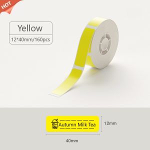 NIIMBOT D11/D110/D101 ฉลากสีแข็งสติกเกอร์กันน้ำมันกันน้ำไม่มีกาวที่เหลือความงามความร้อนชื่อสติกเกอร์กระดาษฉลาก