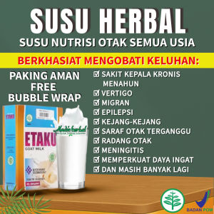 COD - Obat Herbal Amnesia - Herbal Hilang ingatan Pikun Amnesia ringan & berat Gangguan ingatan Cedera kepala akibat kecelakaan Peradangan otak Suplemen Vitamin dan Nutrisi amnesia 100% Alami - SUSU ETAKU GOAT MILK ASLI