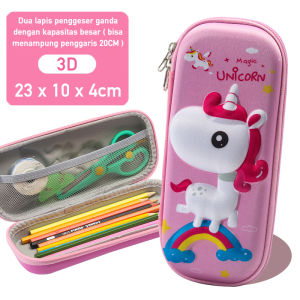 LNR Shop S-006 3D Tempat Pensil Alat Tulis Import Anti Air Anti Jatuh Multi-Fungsi Kotak Pensil Tiga Dimensi Anak Laki-Laki dan Perempuan Kapasitas Besar Kartun Bahan EVA TK - SD Kelas 1 2 3 4 5 6 Playgroup Pre-K K1 K2 Kindergarten