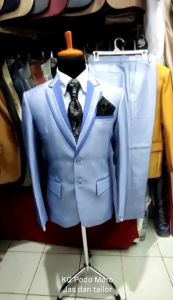 1 Stel Jas Semi Woll Kilap, Jas Wedding Model Korean, Jas Almamater Baby Blue, Jas Pengantin Slim Fit, Jas Murah Untuk Wisuda