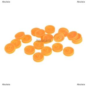 [COD] Abulaia 20pcs 2mm หลุมสีส้มพลาสติกสายพานรอกสำหรับ DIY RC Toy Car Airplane