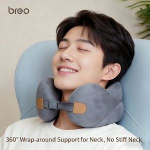 🌟Breo P2 Multipurpose Massage Pillow Wireless Neck and Waist Massager Pillow Heating Massager Portable