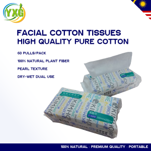 60 Sheets Cotton Soft Towel Plant Fiber Thick Absorbent No Fluorescent Dry & Wet Use Baby & Sensitive Skin Friendly
