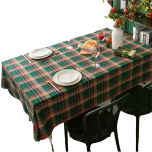 HUYAN Soft Washable Checked Square Party Wedding Table Cover Christmas Decorations Tablecloth Dining Tablecloths