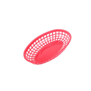 Oval Fast Food Serving Tray Basket Fried Food Basket Plastic Use For Fruit Basket Vegetable Fried Chicken Burger Fries