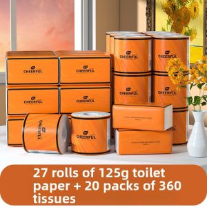 Botare    Comfortable Orange Tissue Rolls Economical Home