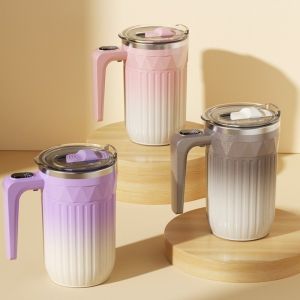 GUHEHARD Rechargeable Automatic Self Stirring Coffee Mug 450ml Temperature Display Mocha Tea Mug Creative with Detachable Stirrer Espresso Cup Breakfast Milk