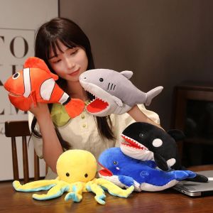 IPIE2 Penguin Soft Creativity Plush Doll Story Telling Dolls Children Gifts Educational Toy Cartoon Animal Animal Plush Hand Puppets Stuffed Toys Marine Animals Plush Toy
