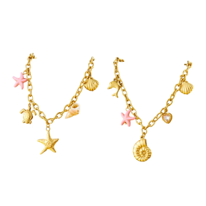 Stylish Shell Starfish Necklace Designed For Comfort And Durability Ideal For Beach Vacations And Summer Parties