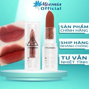 Son 3CE Soft Matte Lipstick Speak To Me Son Thỏi Lì Màu Đỏ Mận Chín Thiết Kế Vỏ Đỏ Phiên Bản Giới Hạn