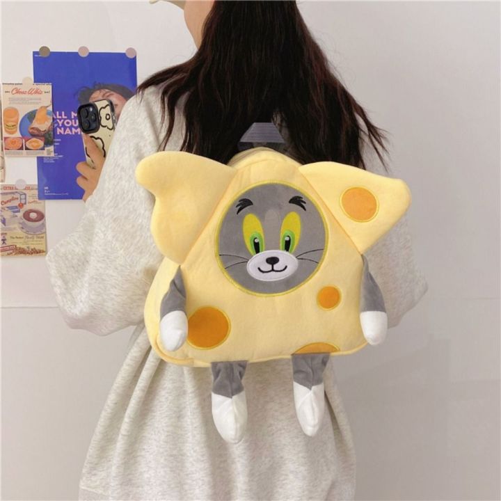 DIFF สไตล์เพรพพี้ กระเป๋าเป้ผ้าทอมกับเจอร์รี่ อะนิเมะ การ์ตูนลายการ์ตูน ...