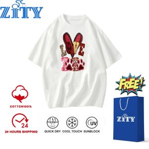 ZITY เสื้อยืดเเขนสั้นคอตตอนแท้ ใส่สบาย คอกลม น่ารัก เสื้อสตรี เสื้อยืดเกาหลี oversize LOVE แฟชั่น PODL227