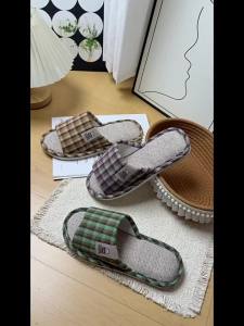 Jumengjia Spring And Summer Linen Slippers For Men And Women Indoor Home Silent Non-Slip All-Season Cotton And Linen Floor Couple Slippers