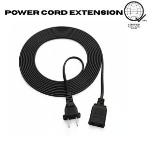 LGAO Power Plug Extension 2 Pin Dual Portable Extension Cord plug extender 5meters 10meters