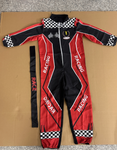 Car Racing Costume for Kids BoysGirlRacer Jumpsuit With Cap career DressUpHalloween party