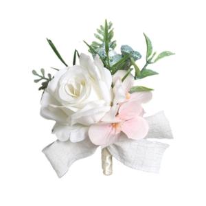 Life Like Silk Flower Wedding Corsage Chest Flower Artificial Flower Boutonniere for Bridesmaid Formal Event Accessories