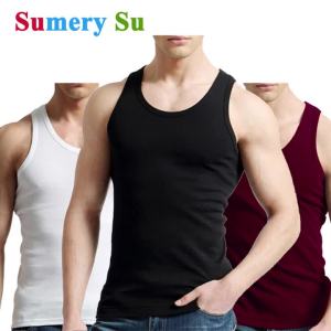 Tank Tops Men 100% Cotton Solid Vest Male Breathable Sleeveless Tops Slim Casual Gym Running Comfortable Undershirt Mens Gift2026