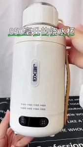 Portable Electric Kettle 1000ml Home Travel Heating Cup Stainless Steel Hot Water Boiler Touch Screen Thermos Cups Health Pot