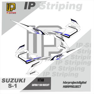 ( COD ) SATRIA F 150 FACELIFT sticker striping motor sticker striping motor SUZUKI SATRIA F 150 FACELIFT IP.S-1   striping variasi racing bisa custom