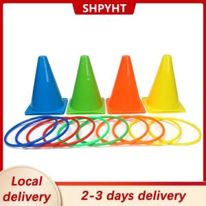 [COD] SHPYHT Local delivery Ship within 24 hours Party Games Ring Toss Game Carnival Combo Set Soft Plastic Cones Ring Toss Games Throwing Game Toy For Kid Adult
