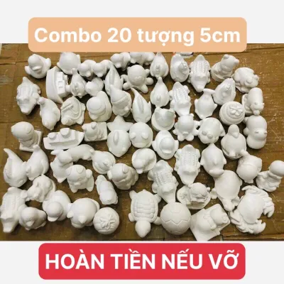Combo 50 tượng thạch cao size 5cm - Tô tượng cho bé Smart Baby