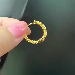 916 saudi gold european and american simple personality trend temperament orchid stud earrings car flower full of stars womens earrings retro circle earrings