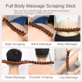 8 Beads Wooden Belly Scraping Stick Belly-Thinning Weight-loss Thin Waist Slimmer Little Belly Whole Body Massage Tool Meridian Dredging Anti Cellulite按摩棒刮痧减肥擀筋棒. 