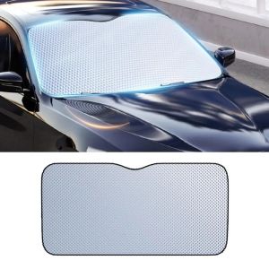 LGJGHJG Car Protection Car Windshield Sunshade Heat Insulation Silver Car Front Window Cover UV Ray Block Foldable Auto Sun Catcher Cover Car