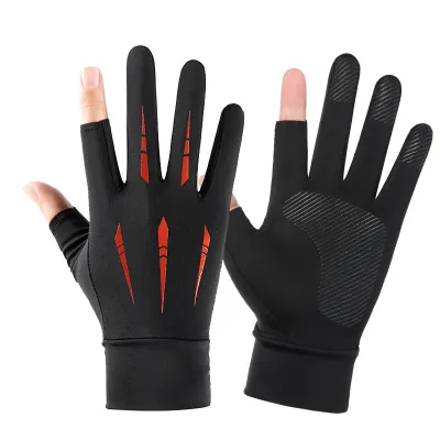 Sarung Tangan Motor Sepeda Pria Wanita Ice Silk Gloves Anti Slip Es Sutra Nyaman dan Bernapas