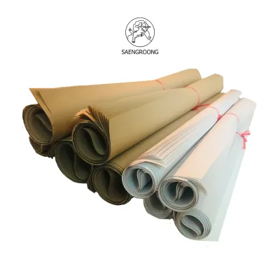 Saengroong กระดาษน้ำตาล 35x47นิ้ว (80 110แกรม) กระดาษบรูฟ 31x43นิ้ว ม้วน /10แผ่น