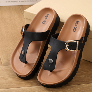 Roxanne Style korean flip flops Fashion Casual Sandals Diagonal buckle belt DS0109