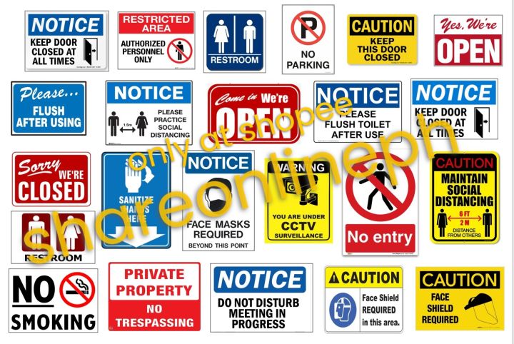 Full Stop Laminated Signages Sticker Signage Sign Boards Stop Signages ...