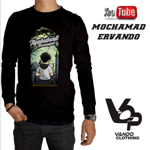 Vando Kaos Pria Distro Lengan Panjang Ngabuburit Bermanfaat Cotton Combed 30s