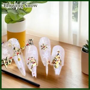 Blowing Cute Christmas Style Colorful Lights Polka Dot Christmas Tree Nail Art Stickers Bow Nail Art Print Embossed Stickers Nail Decor