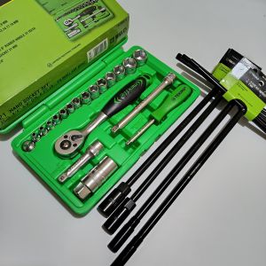 Kunci Full Set Lengkap Tekiro Box - konci shock tekiro 1 set lengkap + Kunci Ring Pas Set 11 Pcs Tekiro + Kunci L Set Panjang Tekiro + Kunci Sok T Set 4 Pcs Hitam