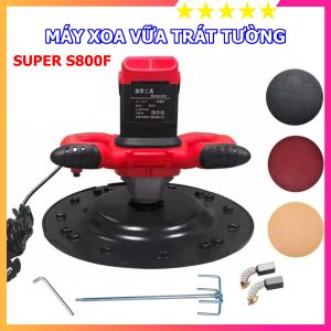 Máy xoa vữa trát tường siêu nhanh siêu mịn - SUPER S800F ( 1680W ) - Tăng năng suất công việc gấp 5 lần - Bảo hành Toàn Quốc 6 tháng