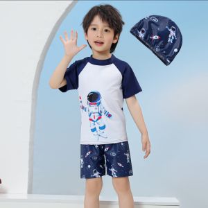 BAJU RENANG ANAK COWO CEWE SWIM SUIT SET BAJU CELANA TOPI MOTIF LUCU SWIM SUIT