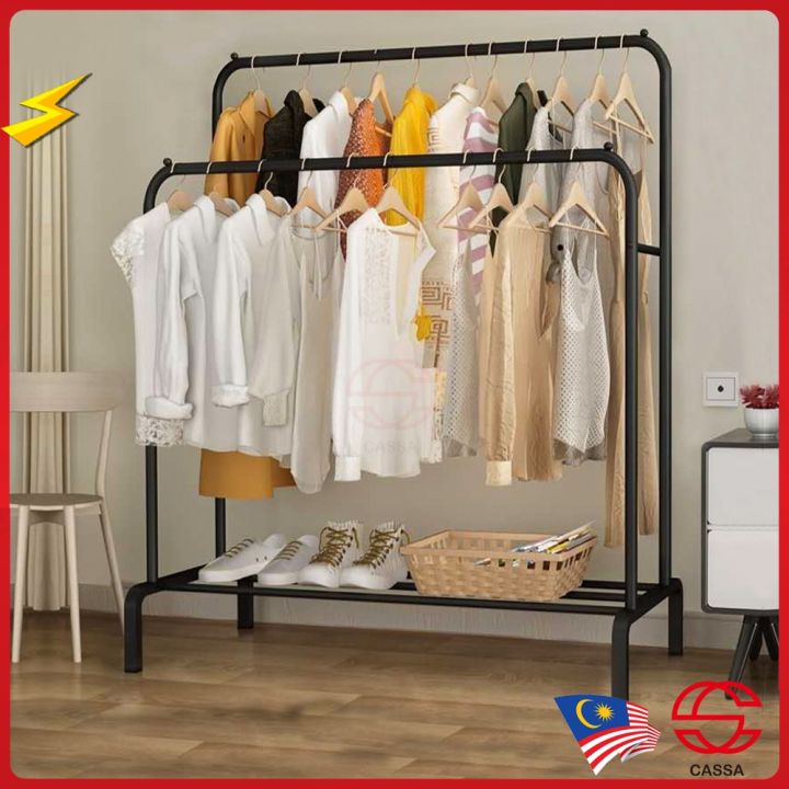 Cassa Tano 110cm Open Closet Wardrobe Clothes Rack Clothes Hanging