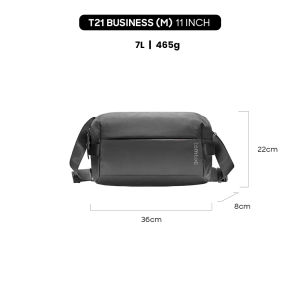 tomtoc T21 Business Sling Bag for Ipad & Macbook Men Crossbody Bag Daily Shoulder Bag