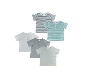 H&M Baby Boy Henley Shirt Style 5-Pack Set / Trouser 5-Pack Set 4 to 6 months