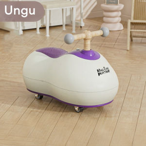 BEIGE Sepeda Anak Balance Bike Musik & Lampu Usia 1-6 Tahun Portabel Bayi Hadiah