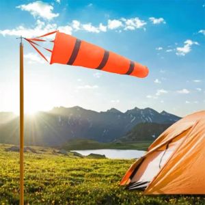 【Local Warehouse】80CM Hot Sale Reflective Windsock Outdoor Scratchproof Windproof Fluorescent Reflective Windsock Weathervane Orange-Windsock